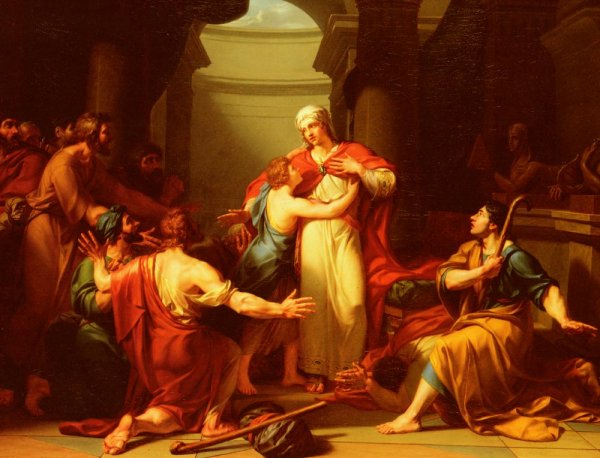Joseph Reconnu Par Ses Freres by Jean-Charles Tardieu - Hand-Painted Oil Painting Reproduction