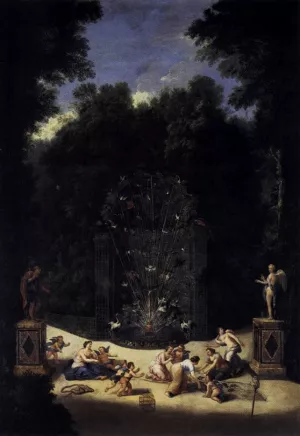 Entrance to the Maze by Jean Cotelle Oil Painting