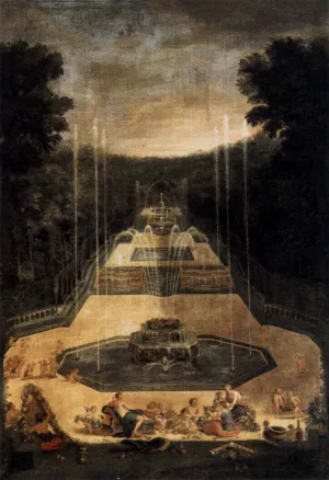View of the Three-Fountain Grove by Jean Cotelle Oil Painting