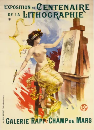 Exposition Du Centenaire, De La Lithographie Galerie Rapp- Champ De Mars by Jean De Paleologue Oil Painting