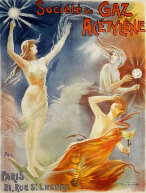 Societe Du Gaz Acetylene by Jean De Paleologue Oil Painting