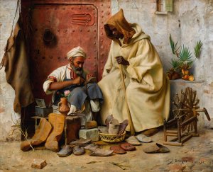 The Cobbler by Jean Discart Oil Painting