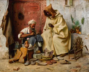 The Cobbler by Jean Discart Oil Painting