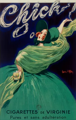 Chick cigarettes de Virginie pures et sans adulteration Oil painting by Jean D'Ylen