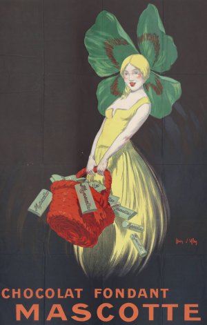 Chocolat fondant Mascotte. Compagnie francaise, Strasbourg by Jean D'Ylen Oil Painting