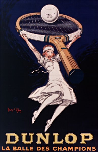 Dunlop, la balle des champions  by Jean D'Ylen - Hand-Painted Oil Painting Reproduction