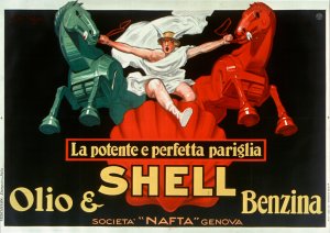 La Potente e perfetta pariglia Shell by Jean D'Ylen Oil Painting