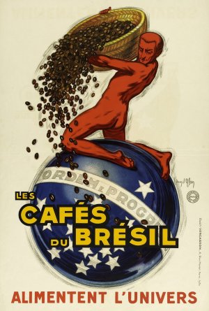 Les Cafes Du Bresil Alimentent L'univers by Jean D'Ylen Oil Painting