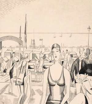 Badplaats by Jean Emile Laboureur Oil Painting