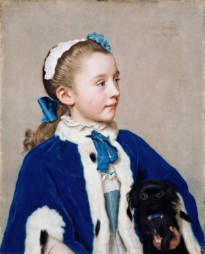 Maria Frederike Van Reede-Athlone At Seven by Jean-Etienne Liotard Oil Painting