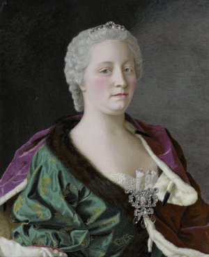 Maria Theresa, Archduchess of Austria, Queen of Hungary and Bohemia, and Holy Roman Empress by Jean-Etienne Liotard Oil Painting