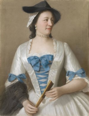 Portrait of Jeanne-Elisabeth Sellon, Lady Tyrell by Jean-Etienne Liotard Oil Painting