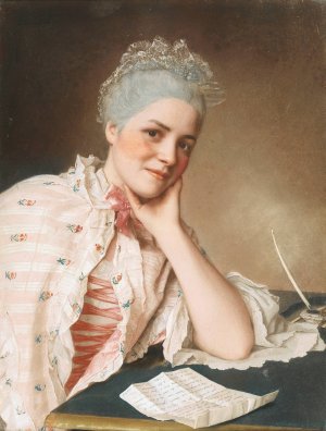 Portrait Of Mrs Jacquet by Jean-Etienne Liotard Oil Painting