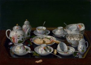 Still Life, Tea Set by Jean-Etienne Liotard Oil Painting