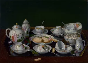 Still Life, Tea Set by Jean-Etienne Liotard Oil Painting