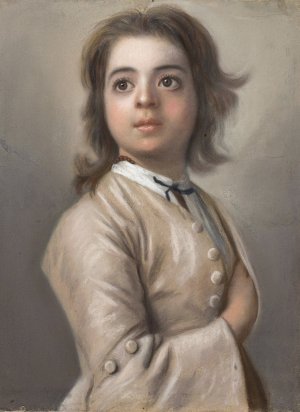 Studie van een jongen ten halven lijve by Jean-Etienne Liotard Oil Painting