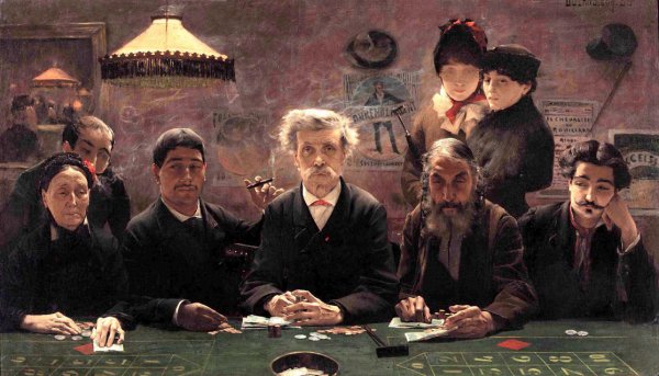 Le Tripot by Jean-Eugene Buland - Hand-Painted Oil Painting Reproduction