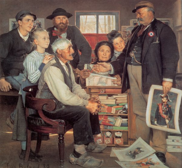 Scene de Propagande by Jean-Eugene Buland - Hand-Painted Oil Painting Reproduction