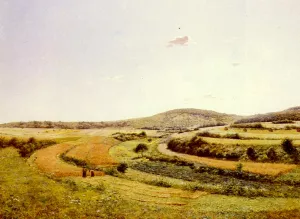Harvesters In An Extensive Landscape painting by Jean Ferdinand Monchablon