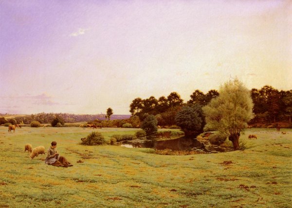 Main Product Photo of Le Paturage Painting by Jean Ferdinand Monchablon
