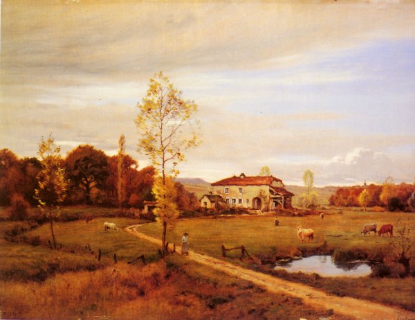 Main Product Photo of Le Petit Moulin, pres Jonvelle, Hte. Saone Painting by Jean Ferdinand Monchablon
