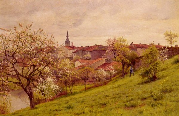 Main Product Photo of Le Printemps, Amiens Painting by Jean Ferdinand Monchablon