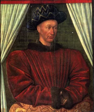 Charles VII, King Of France by Jean Fouquet Oil Painting