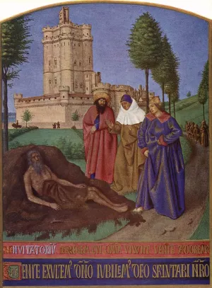 Job and His False Comforters Oil painting by Jean Fouquet