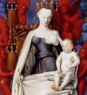 Madonna And Child Panel of Melun Diptych