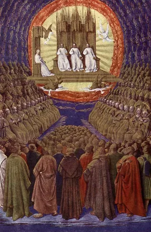 The Enthronement of the Virgin by Jean Fouquet Oil Painting