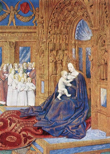 The Madonna before the Cathedral by Jean Fouquet - Hand-Painted Oil Painting Reproduction