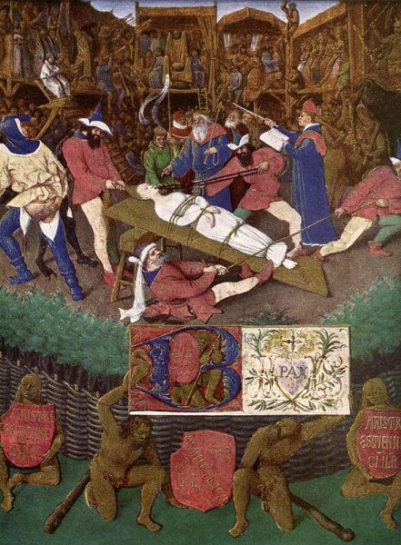 The Martyrdom of St Apollonia by Jean Fouquet - Hand-Painted Oil Painting Reproduction