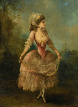Dancing Girl by Jean-Frederic Schall Oil Painting