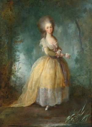 La Promeneuse by Jean-Frederic Schall Oil Painting