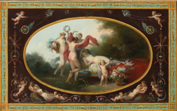 Sleeping Venus by Jean-Frederic Schall - Hand-Painted Oil Painting Reproduction