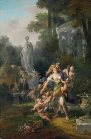 The Hives of Cupids by Jean-Frederic Schall Oil Painting