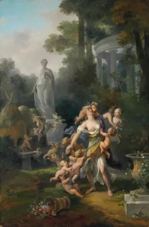 The Hives of Cupids by Jean-Frederic Schall Oil Painting