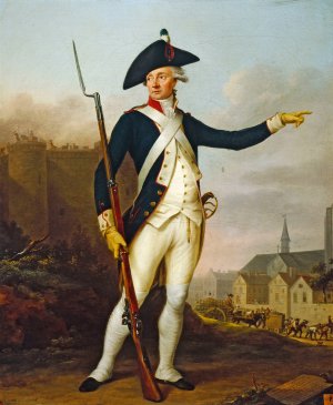 Le citoyen Nau-Deville, en uniforme de la garde nationale by Jean-Francois Bellier Oil Painting