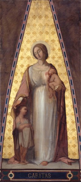 Caritas by Jean-Francois Bremond Oil Painting