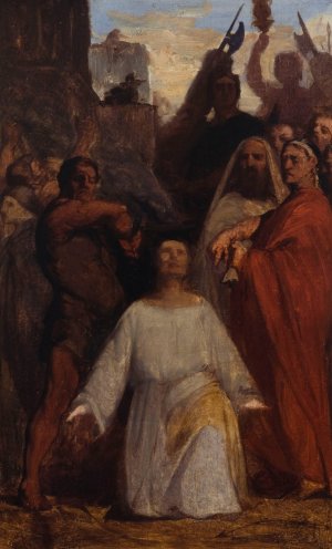 Le Martyre de Saint Christophe by Jean-Francois Bremond Oil Painting