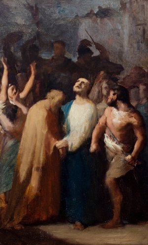 Martyre de Saint-Jacques by Jean-Francois Bremond Oil Painting