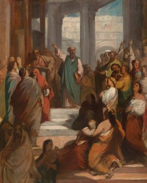 Saint Paul a Ephese by Jean-Francois Bremond Oil Painting