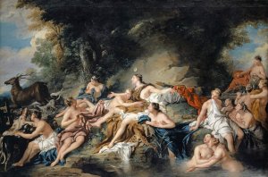 Diana and Actaeon by Jean-Francois De Troy Oil Painting
