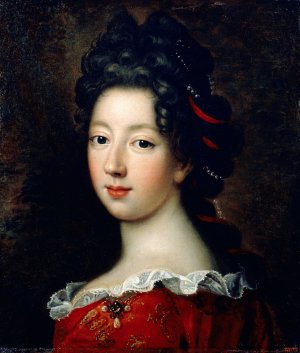 Louise Francoise de Bourbon, mademoiselle de Nantes by Jean-Francois De Troy Oil Painting
