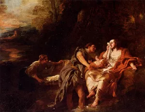 Moses Cast Into The Nile by Jean Francois De Troy - Oil Painting Reproduction