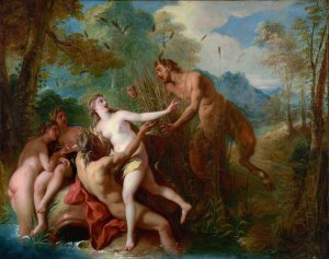 Pan and Syrinx by Jean-Francois De Troy Oil Painting