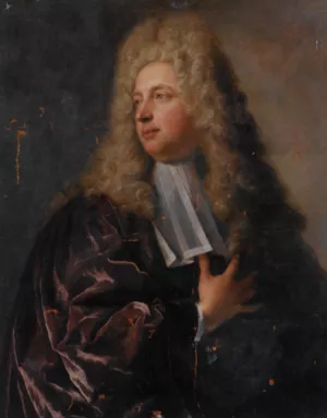 Portrait of an Alderman of the Town of Paris Half Length by Jean Francois De Troy Oil Painting