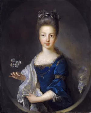 Portrait of Princess Louisa Maria Theresa Stuart by Jean Francois De Troy - Oil Painting Reproduction