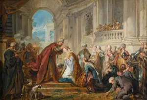 The Crowning of Esther by Jean-Francois De Troy Oil Painting