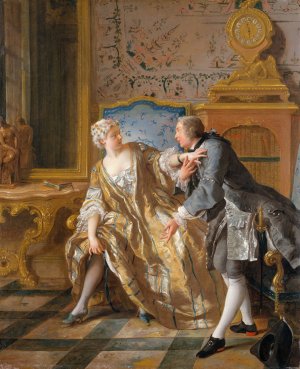 The Garter by Jean-Francois De Troy Oil Painting